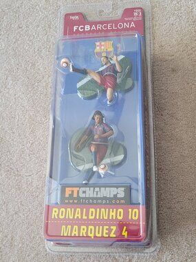Ronaldinho Marquez FC Barcelona FT Champs Fifa Soccer Figures Barca Vintage NWT